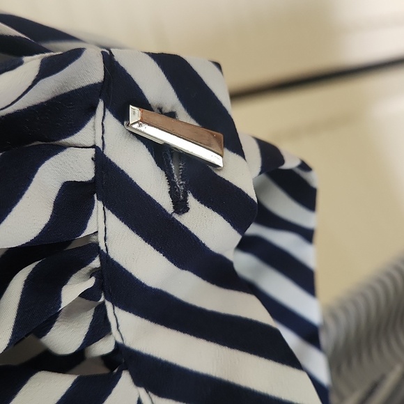 Prabal Gurung x Lane Bryant Navy and White Faux Wrap Midi Dress Plus Size 24 - Picture 6 of 10